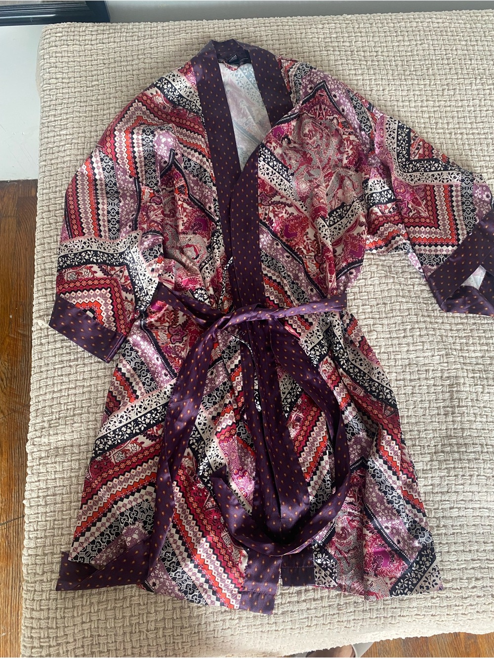 Victorias secret Purple Patterned Kimono-Style robe
